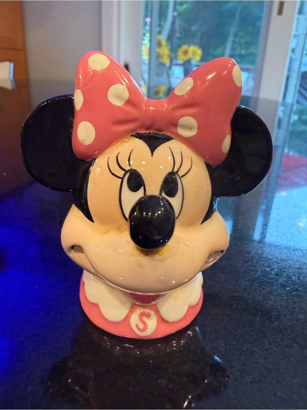 Mickey & Minnie Ceramic Salt & Pepper shakers - Pink & Yellow Accents